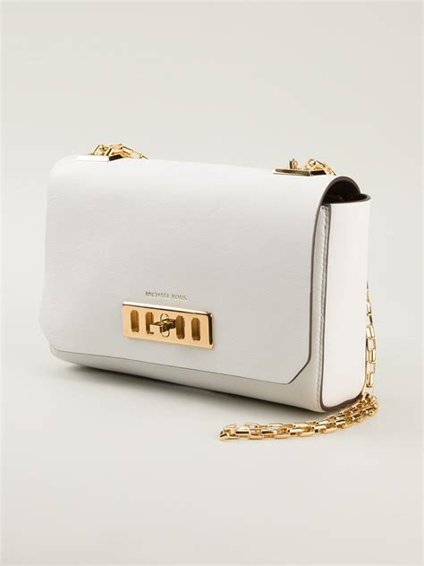 michael kors white chain purse|michael kors bag with chain.